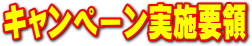 キャンペーン実施要領